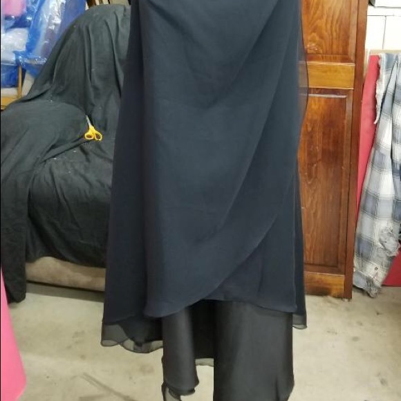 Black NWT Chiffon Prom Dress - Picture 3 of 3